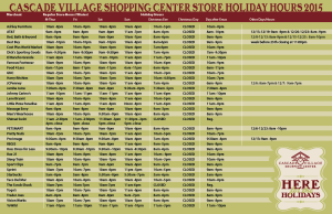 Cascade Village Shopping Center Hours