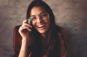 Visionworks bend young woman with glasses