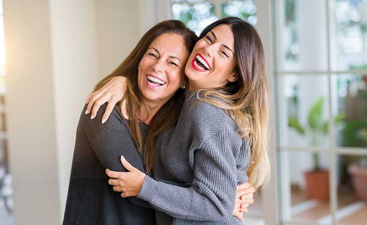 mother's day shopping, mother and daughter laughing