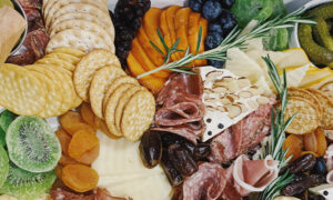 cheese board with trader joes bend or