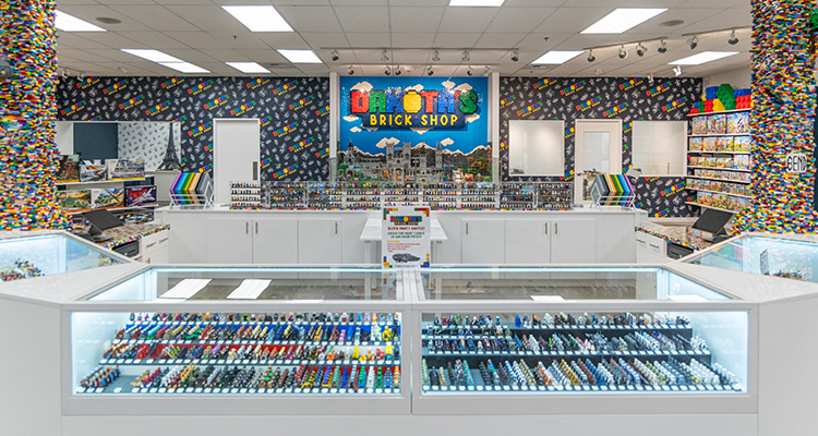 The colorful interior of Dakota's Brick Shop