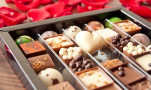 box of chocolates for a blog about sees candies valentines day treats