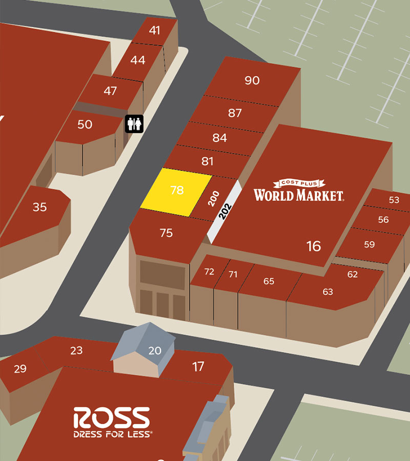 map of dakotas brick shop at the CVSC in Bend, OR