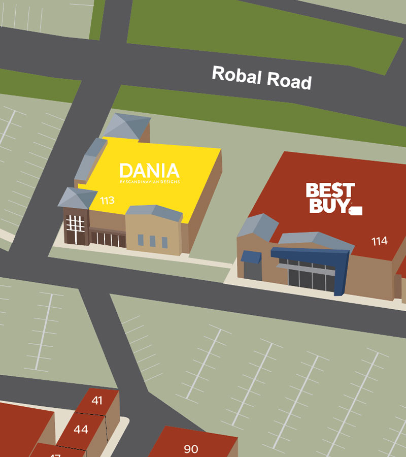 map of dania by scandinavian designs at the CVSC