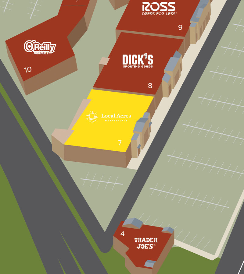 map of local acres marketplace at the CVSC