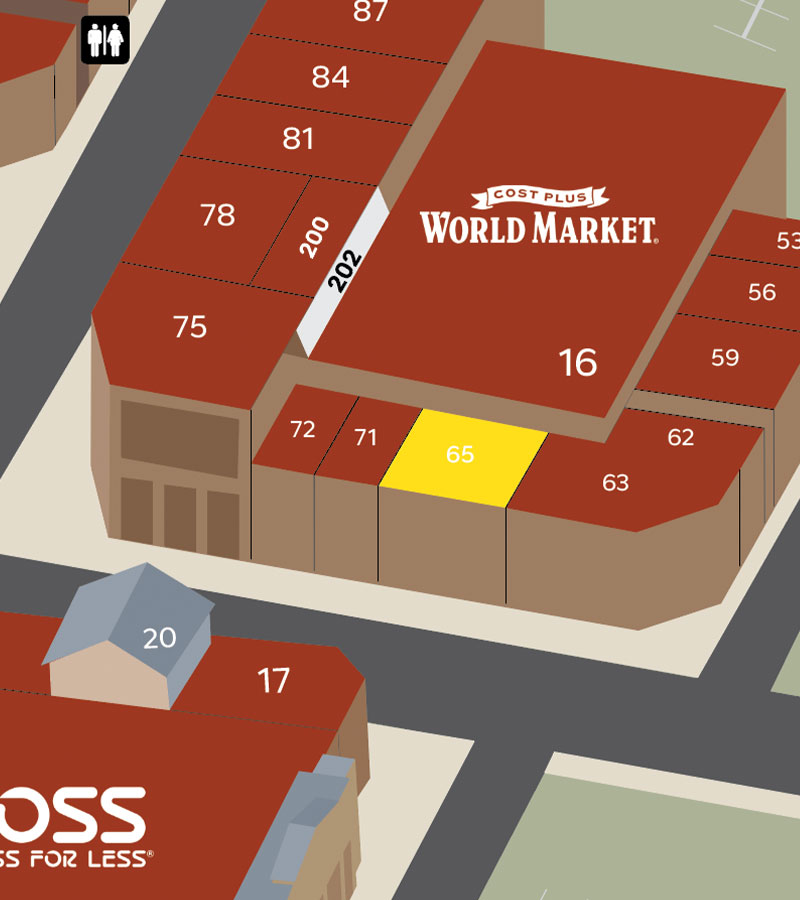 Map of men's wearhouse at the CVSC
